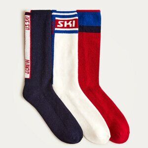 NWT U.S. SKI & SNOWBOARD by J. CREW 3-pack ALL MOUNTAIN SOCK L/XL